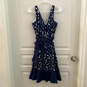 Nine West Navy Polka Dot Dress